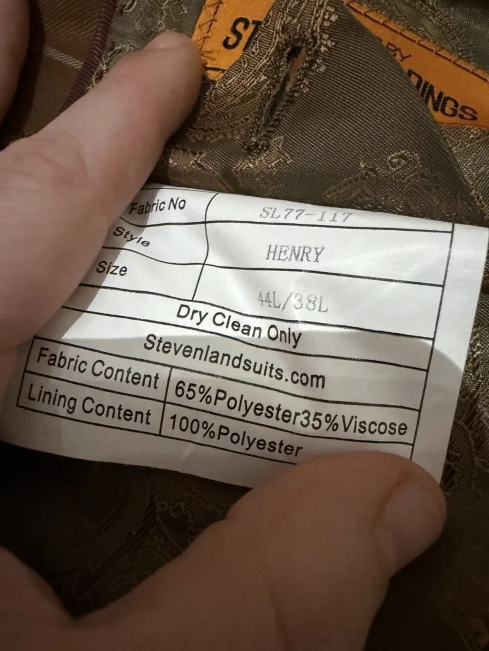Steven Land Suit SL77-117 Henry 44L /38L